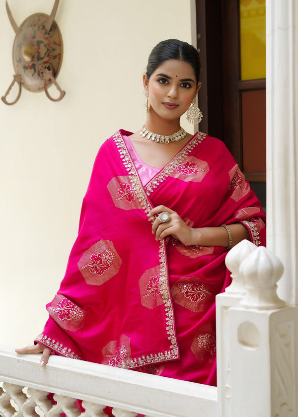 hand embellished saree with detailed craftsmanship