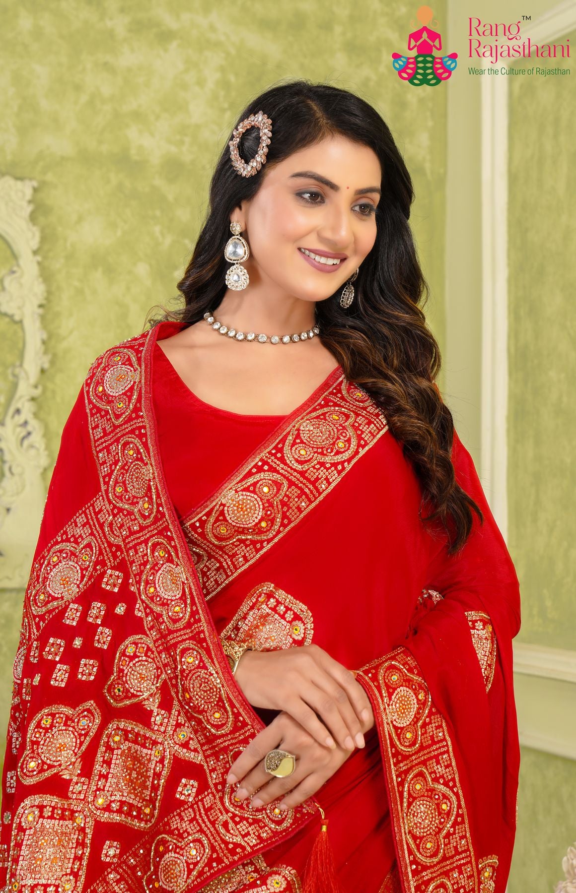 Soft Red Traditional Saree - Festive