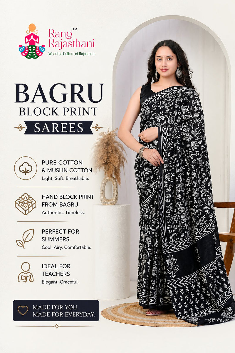 Block Print Sarees