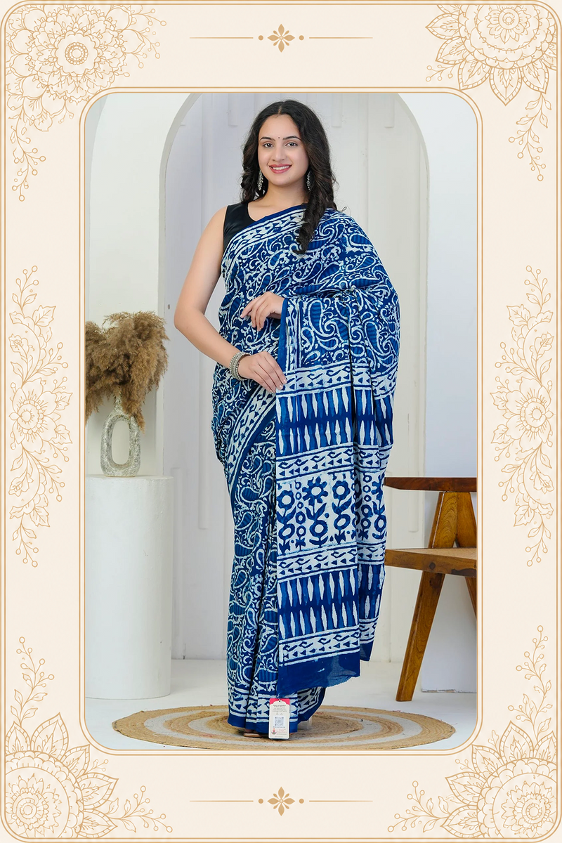 Block Print Sarees