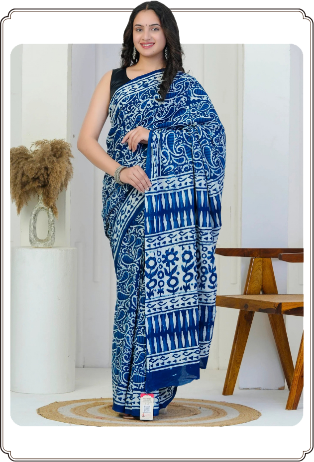 Block Print Sarees