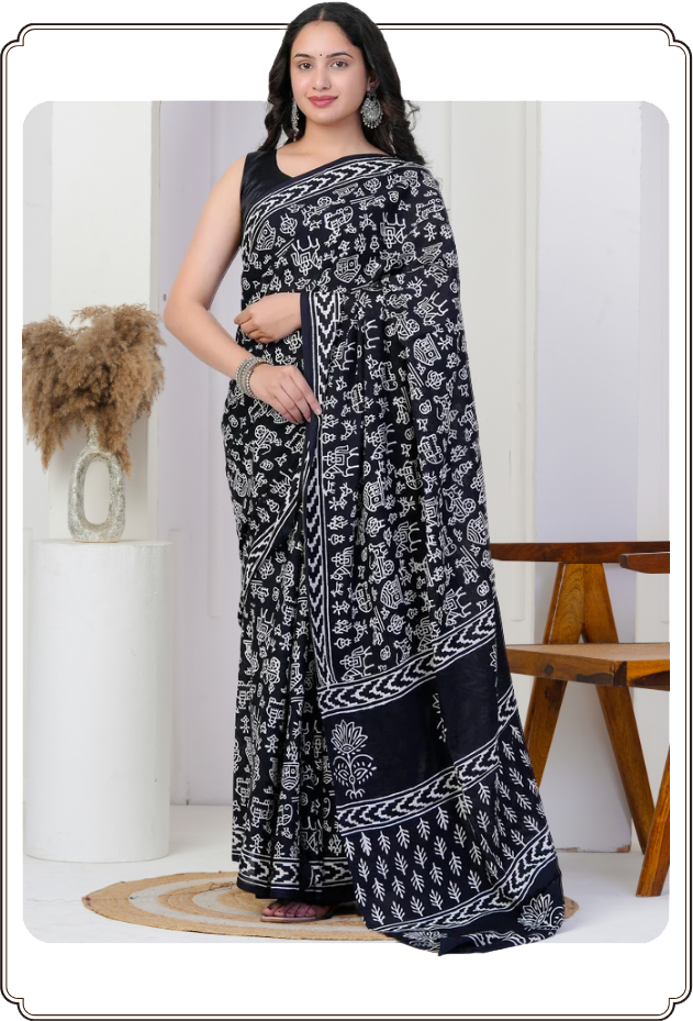 Block Print Sarees