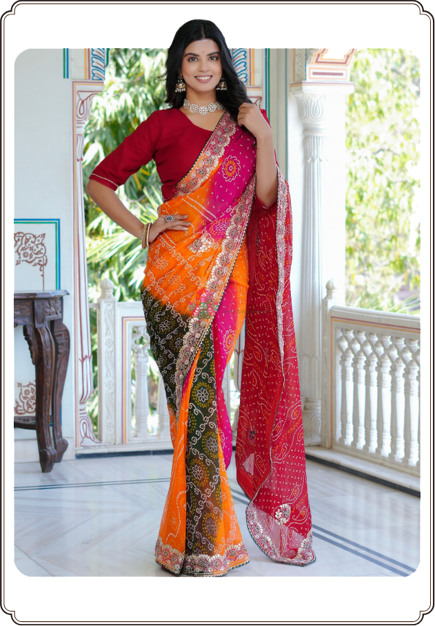 Bandhani Sarees