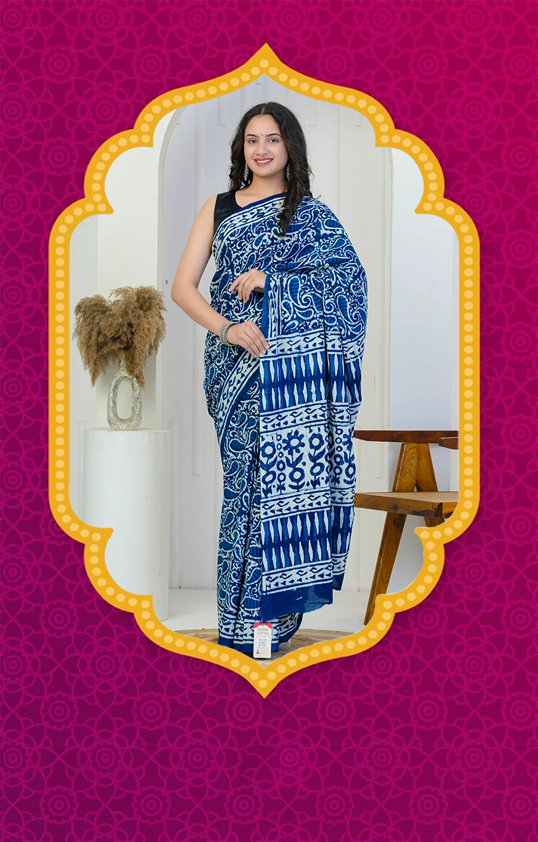 Block Print Sarees