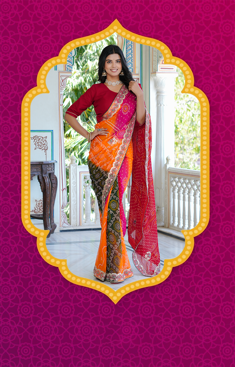 Bandhani Sarees