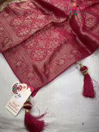 complete look of beige art silk meenakari zari saree 
