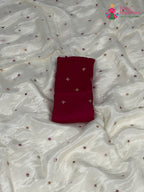 fabric texture of creem pure ho silk mirror saree wedding radiance