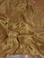 Beige Pure Tissue Silk Hand Embellishment Saree for Wedding Guest | Style Pick