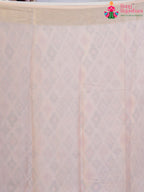 Cream PureSilk saree with Zari pleats view