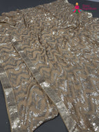 Beige Synthetic Hand Embellishment Saree for Bridal | Signature Look