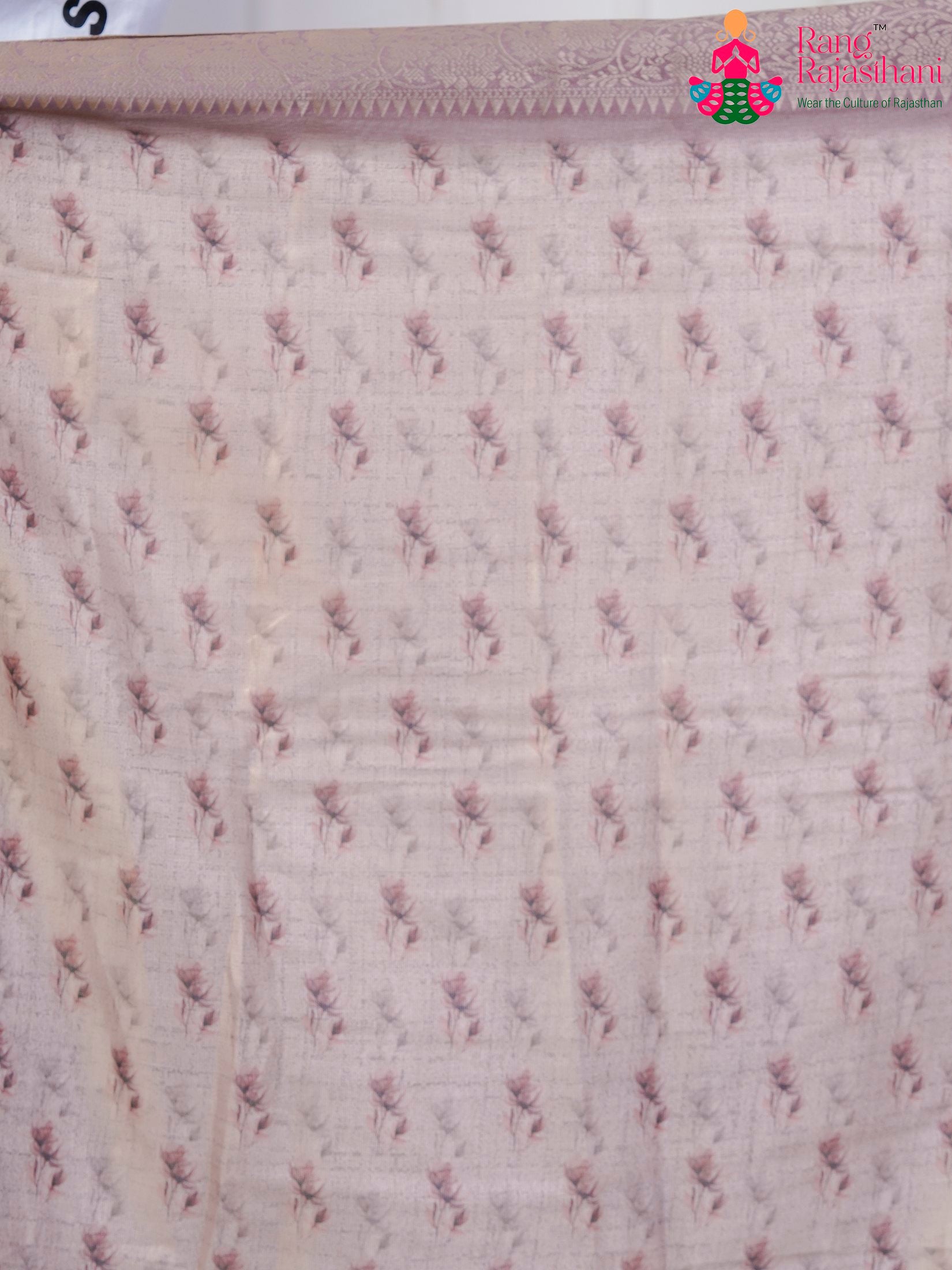 Mustard Imported saree with Printed pleats view