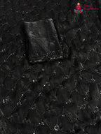 Black Synthetic Hand Embellishment Saree for Wedding Reception | Shop Latest
