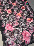 Black Pure Chiffon Printed Saree for Sangeet Night | Wedding Collection