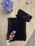 Black Pure Chiffon Sequin Saree for Wedding Reception | Luxe Collection