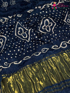 Blue Gajji Silk Bandhani Chunri Saree for Mayra Ceremony | Luxury Edit