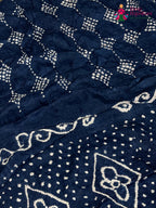 Blue Gajji Silk Bandhani Chunri Saree for Mayra Ceremony | Luxury Edit