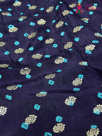 Blue Pure Dola Silk Bandhani Chunri Saree for Raksha Bandhan | Editor Pick