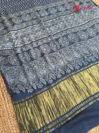 Blue Pure Modal Silk Ajrakh Print Saree for Family Occasions | Exclusive Pick