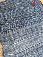 Blue Pure Modal Silk Ajrakh Print Saree for Family Occasions | Exclusive Pick