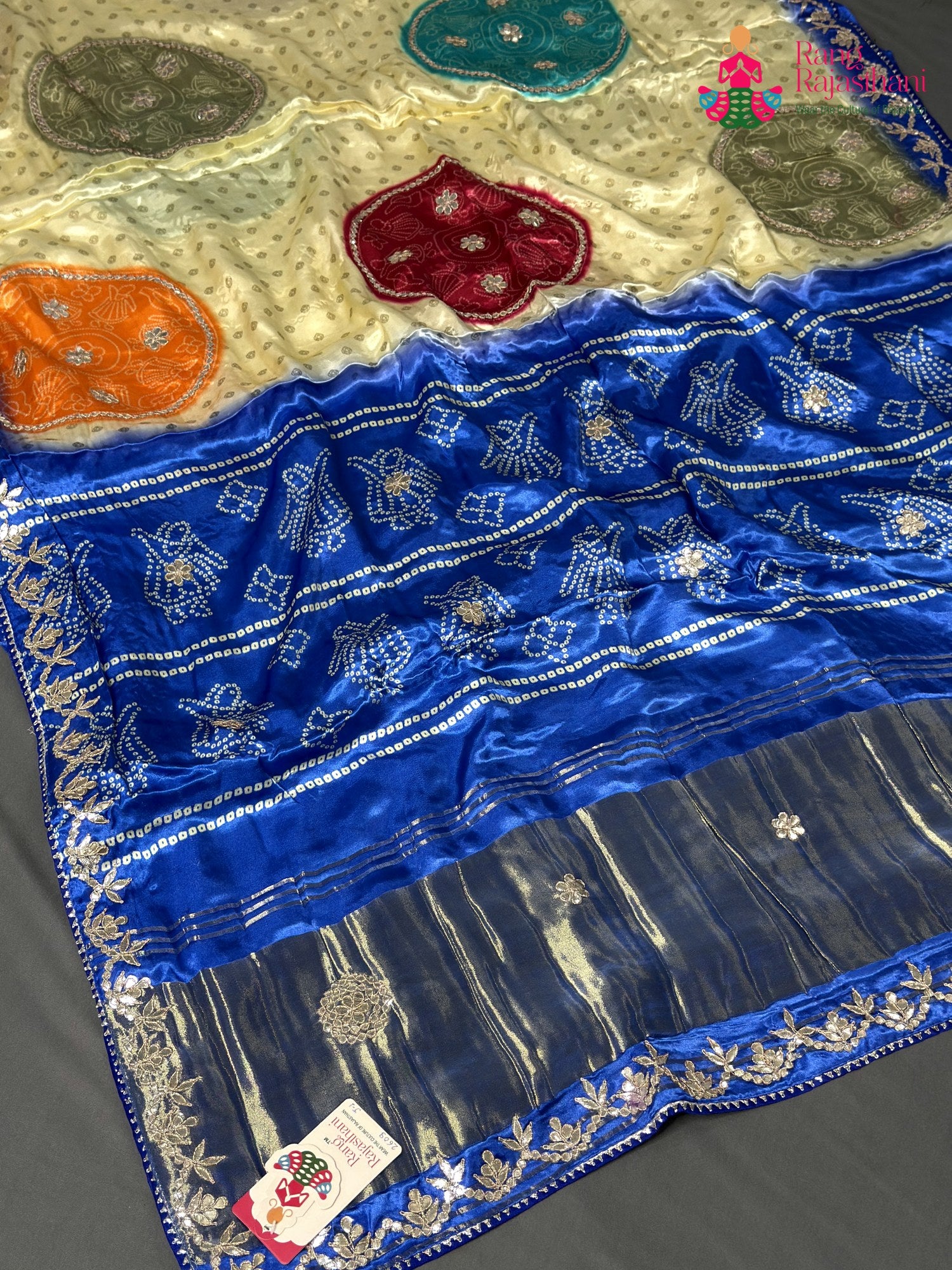 Blue Modal Gota Patti Saree for Mayra Ceremony | Curated Edit