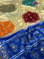 Blue Modal Gota Patti Chunri Saree for Mayra Ceremony | Most Loved