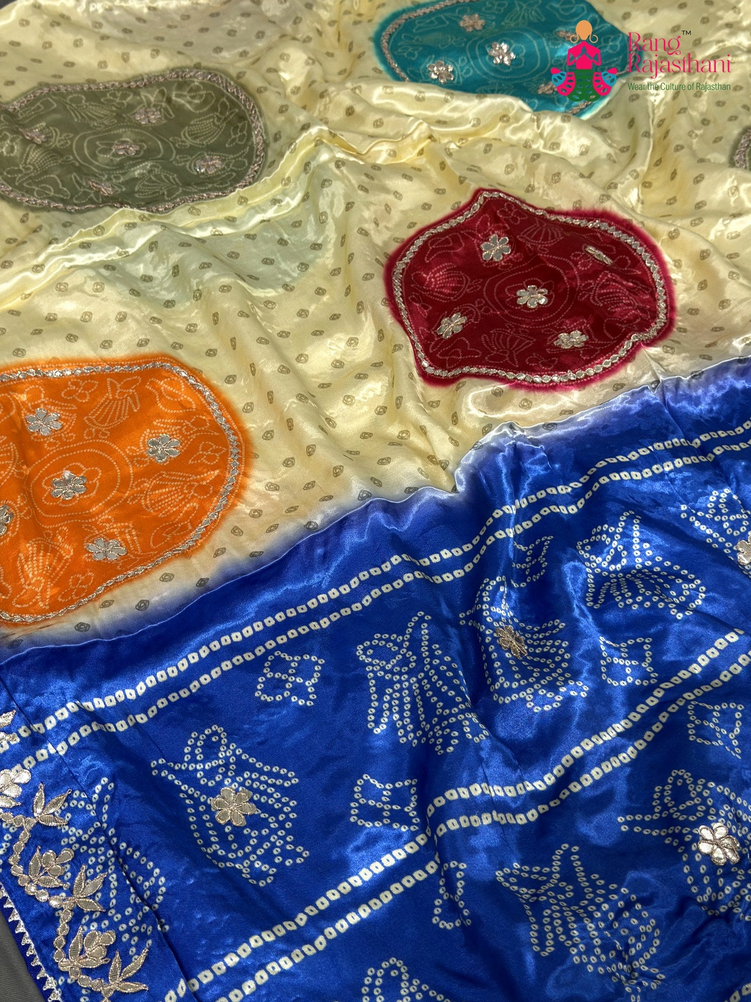 Blue Modal Gota Patti Saree for Mayra Ceremony | Curated Edit
