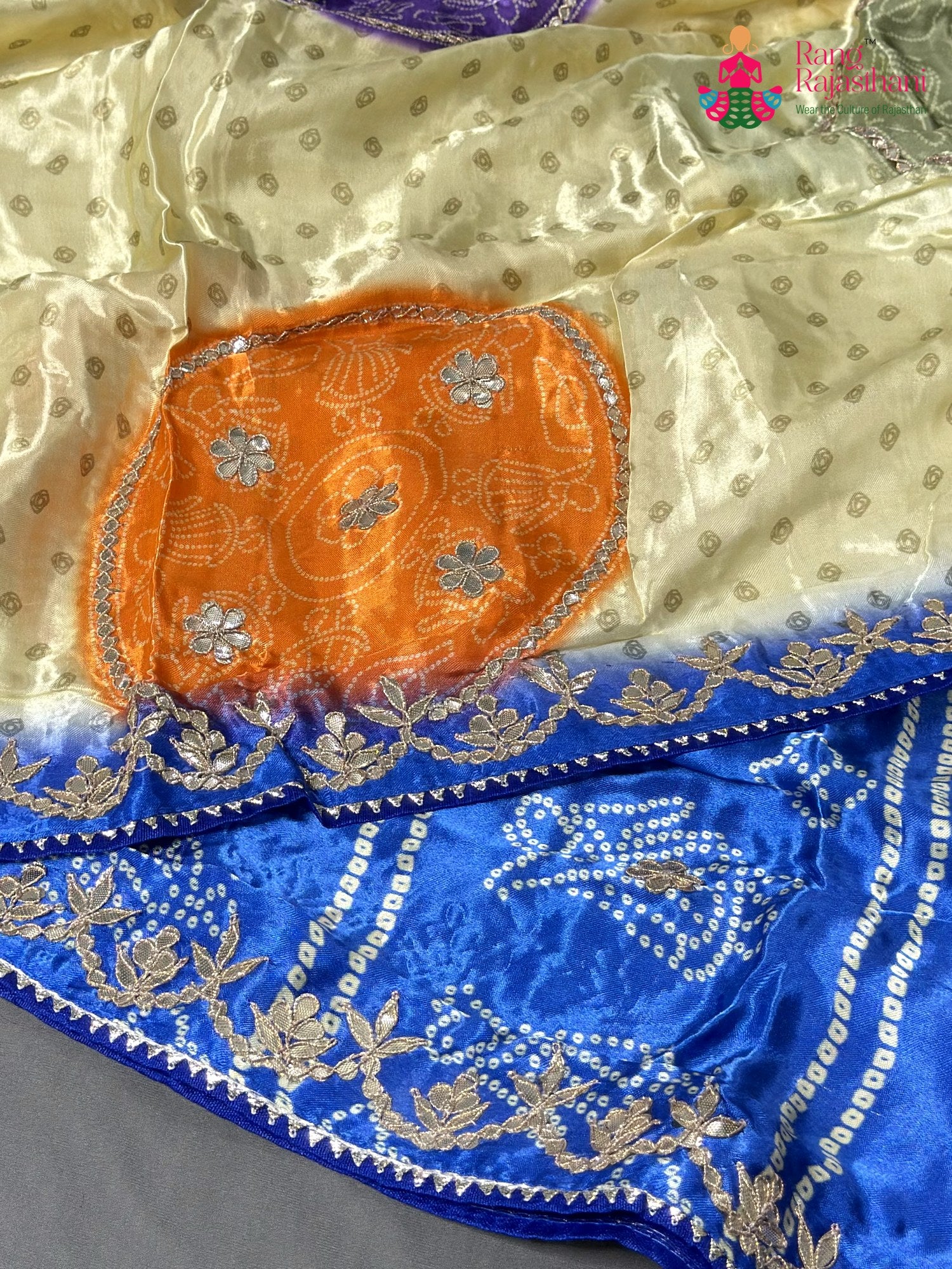 Blue Modal Gota Patti Saree for Mayra Ceremony | Curated Edit