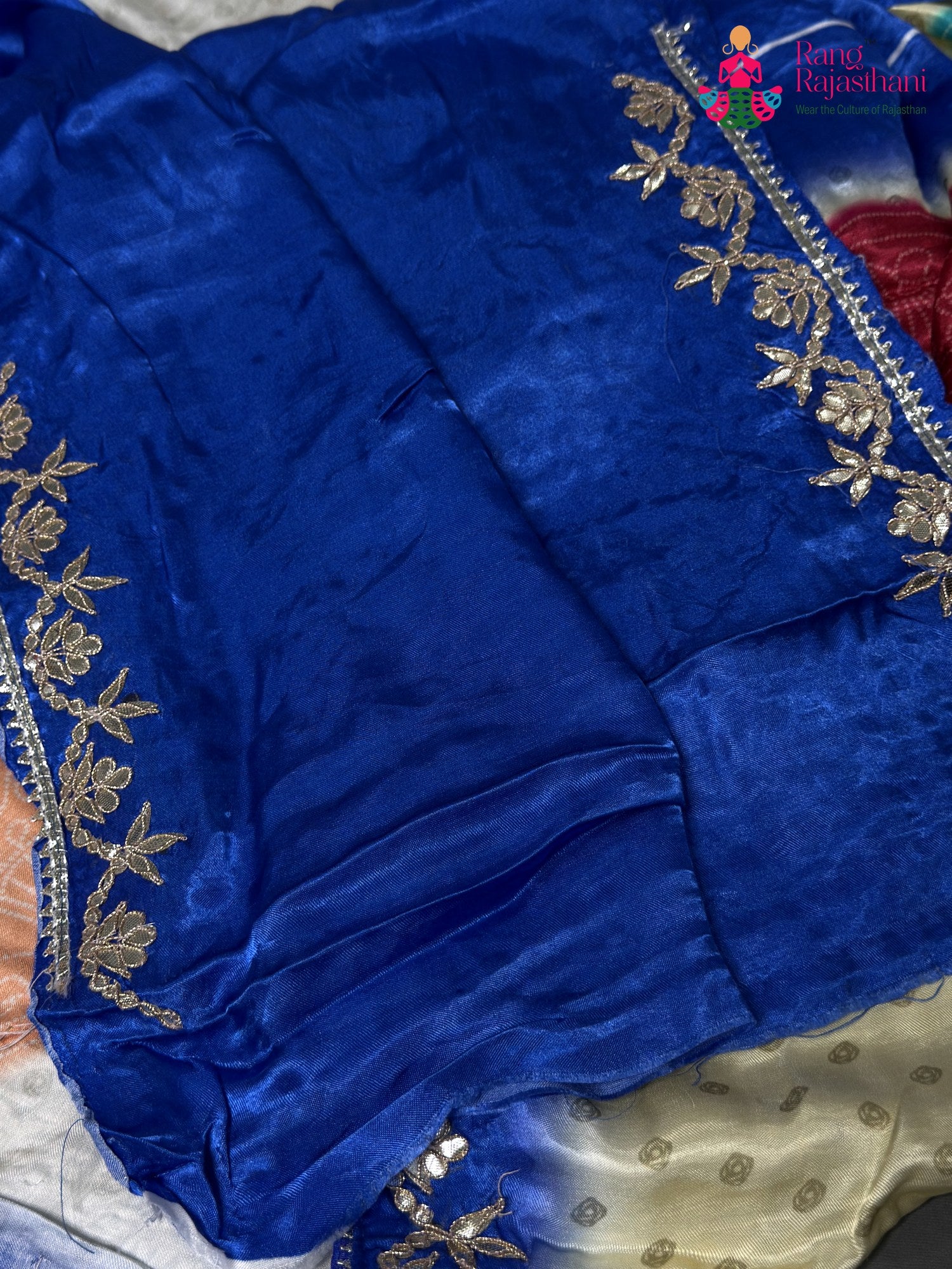 Blue Modal Gota Patti Saree for Mayra Ceremony | Curated Edit