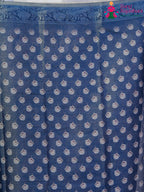 Blue Imported saree with Printed pallu detailing