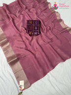 border detailing of blush pure kota silk banarasi zari border saree