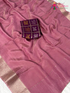 fabric texture of blush pure kota silk banarasi zari border saree