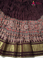 Brown Modal Ajrakh Print Lehenga Chunni for Festive Celebration | Buy Online