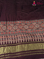 Brown Modal Ajrakh Print Lehenga Chunni for Festive Celebration | Buy Online