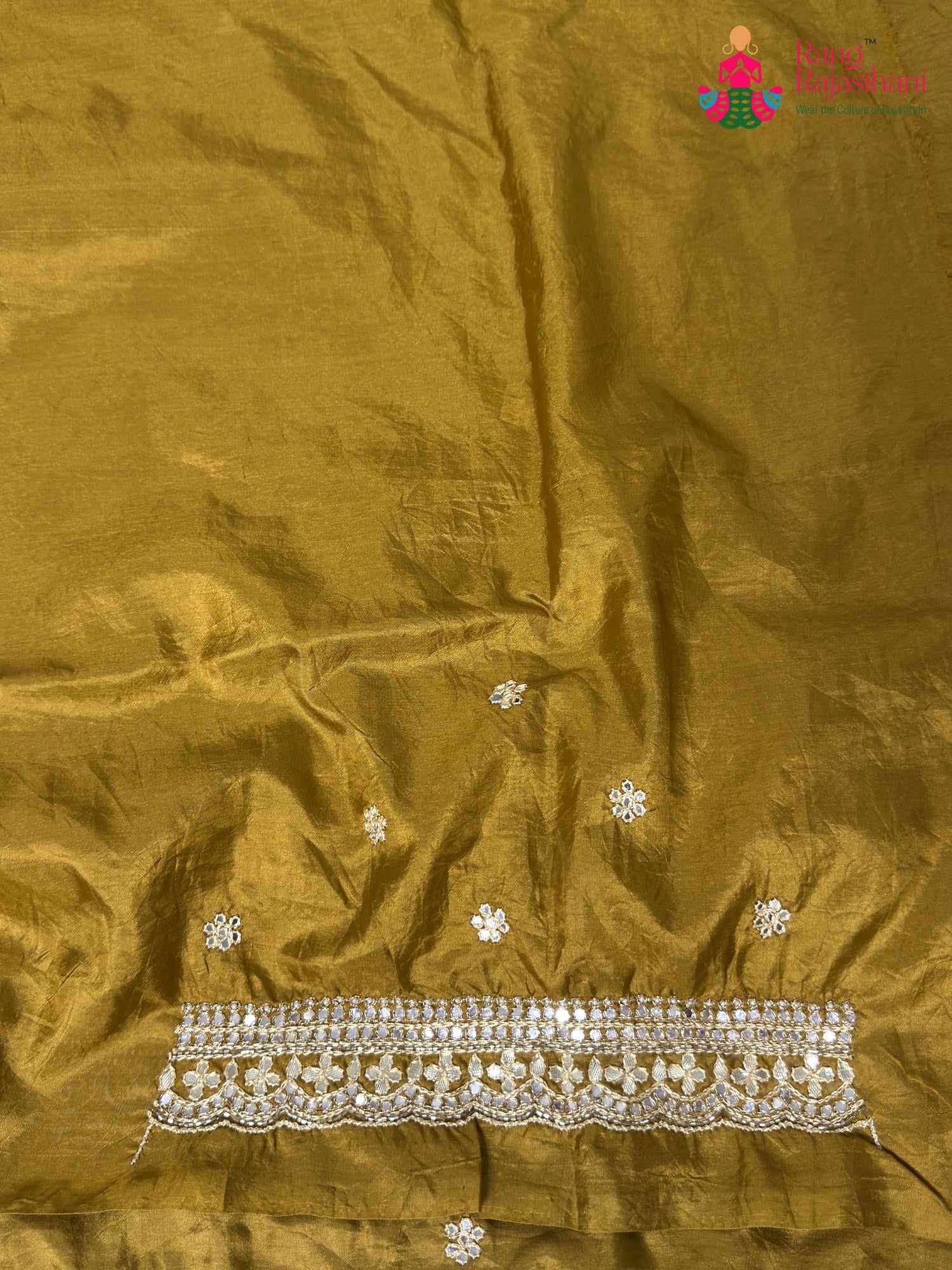 complete look of brown pure ho silk hand embellishment saree