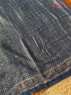 Brown Pure Modal Silk Ajrakh Print Saree for Wedding Reception | Designer Pick