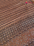 Brown Pure Modal Silk Sequin Leheriya Saree for Sangeet Night | Shop Now