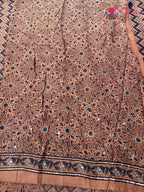 Brown Pure Modal Silk Sequin Leheriya Saree for Sangeet Night | Shop Now