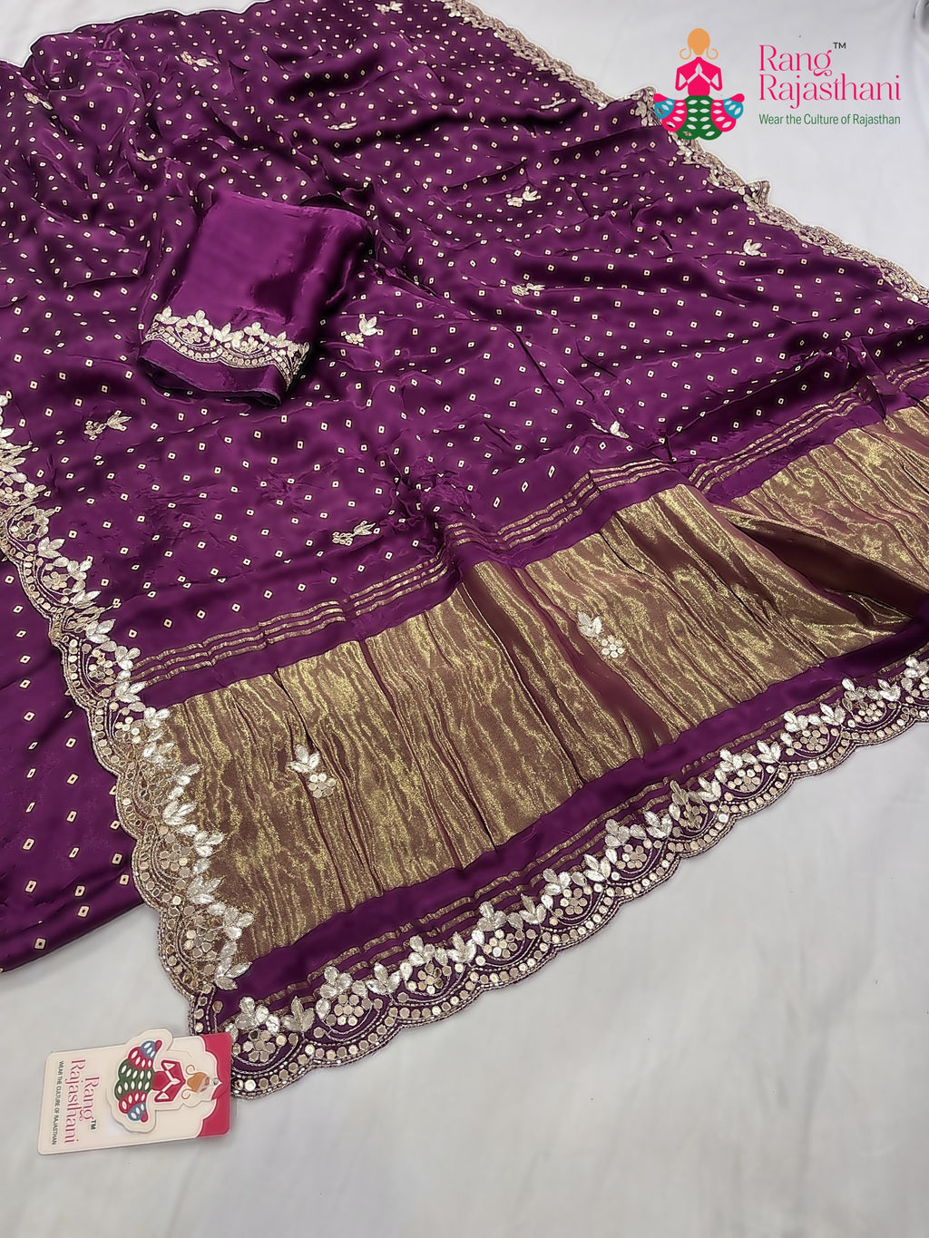 burgundy saree for sangeet night by Rang Rajasthani