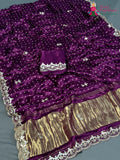 Purple Modal Bandhani Saree for Sangeet Night | Trending Pick