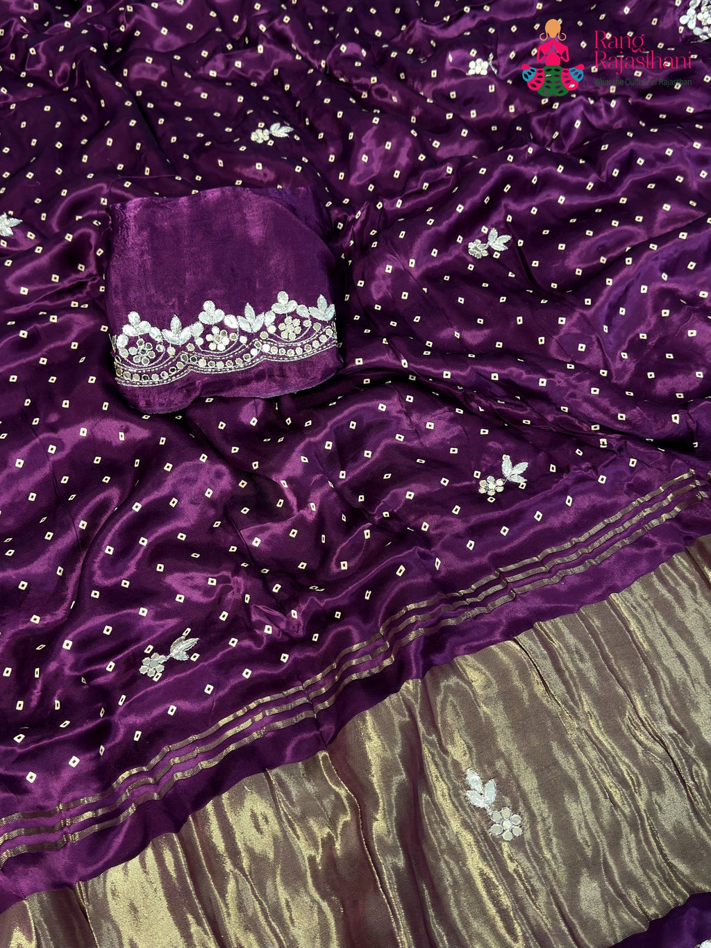 Purple Modal Bandhani Saree for Sangeet Night | Trending Pick