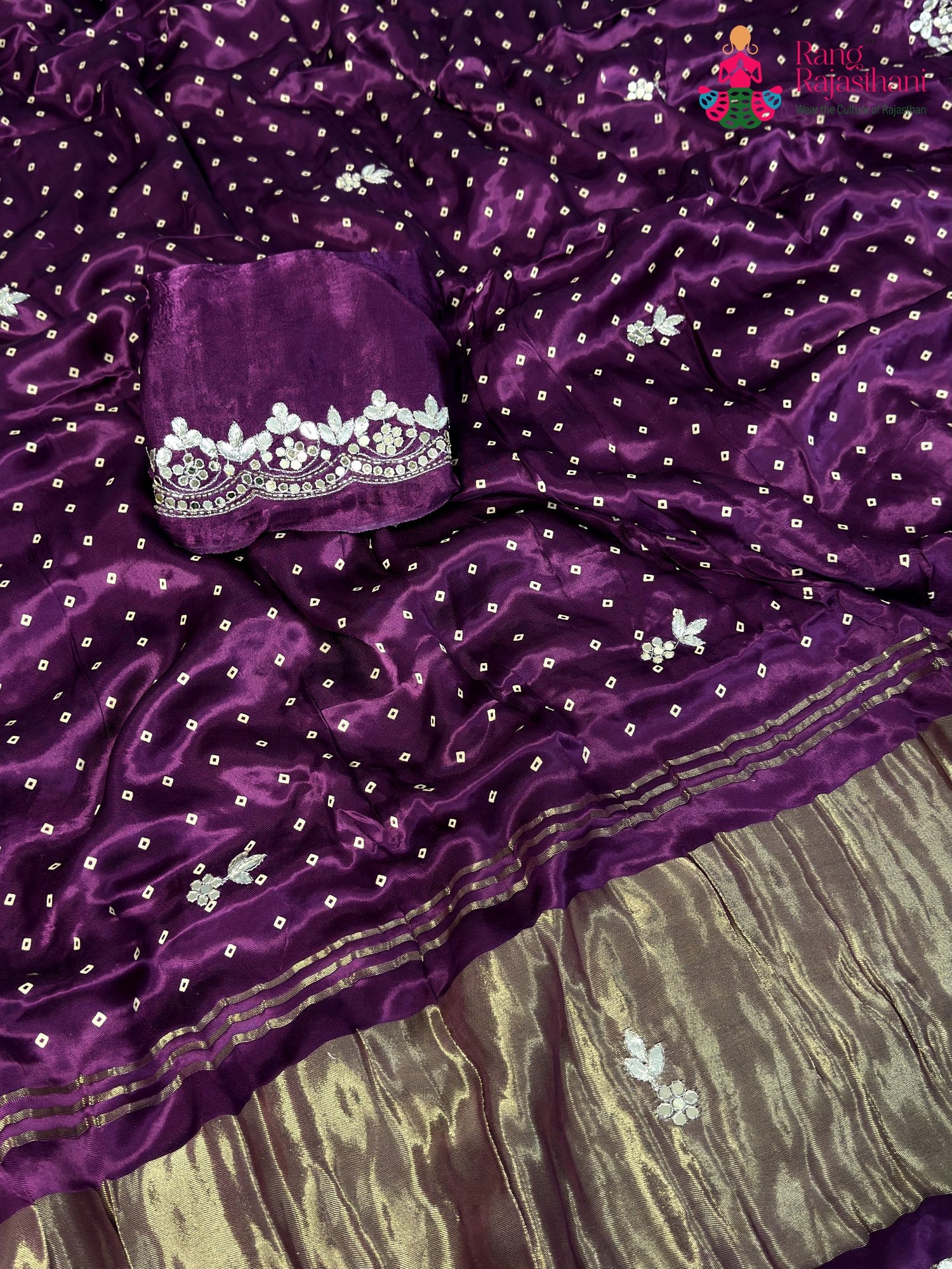 Purple Modal Bandhani Saree for Sangeet Night | Trending Pick