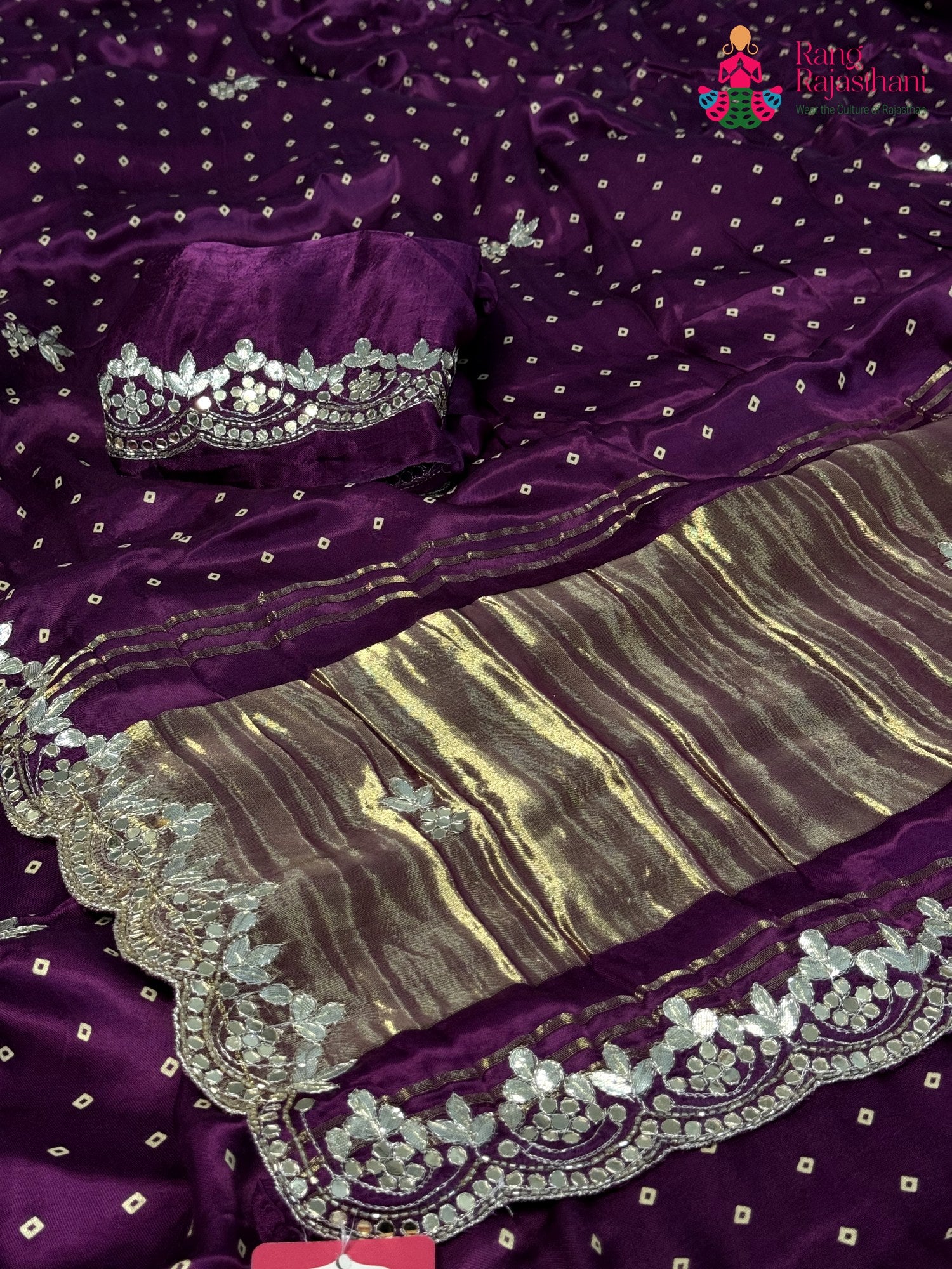 Purple Modal Bandhani Saree for Sangeet Night | Trending Pick