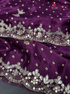 Purple Modal Bandhani Saree for Sangeet Night | Trending Pick