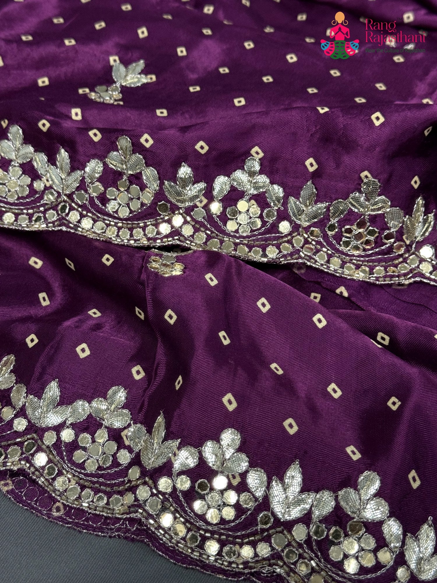 Purple Modal Bandhani Saree for Sangeet Night | Trending Pick