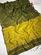 fabric texture of chatni pure maheshwari silk khaddi saree