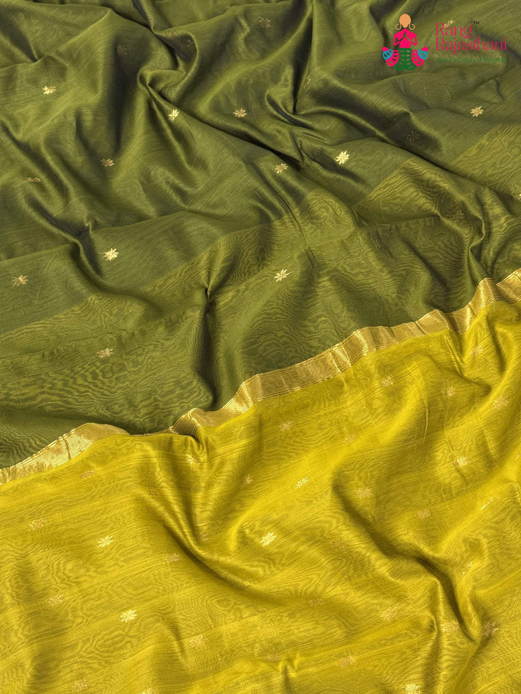 full view of chatni pure maheshwari silk khaddi saree