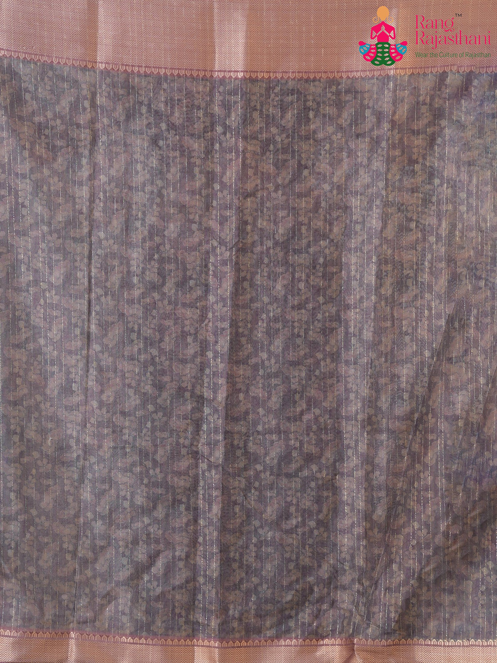 Brown Imported saree with Printed pleats view