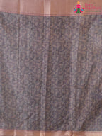 Brown Imported saree with Printed pleats view