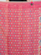 Pink Imported saree with Printed pallu detailing