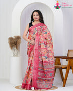Pink Imported officeParty saree with Printed from Rang Rajasthani